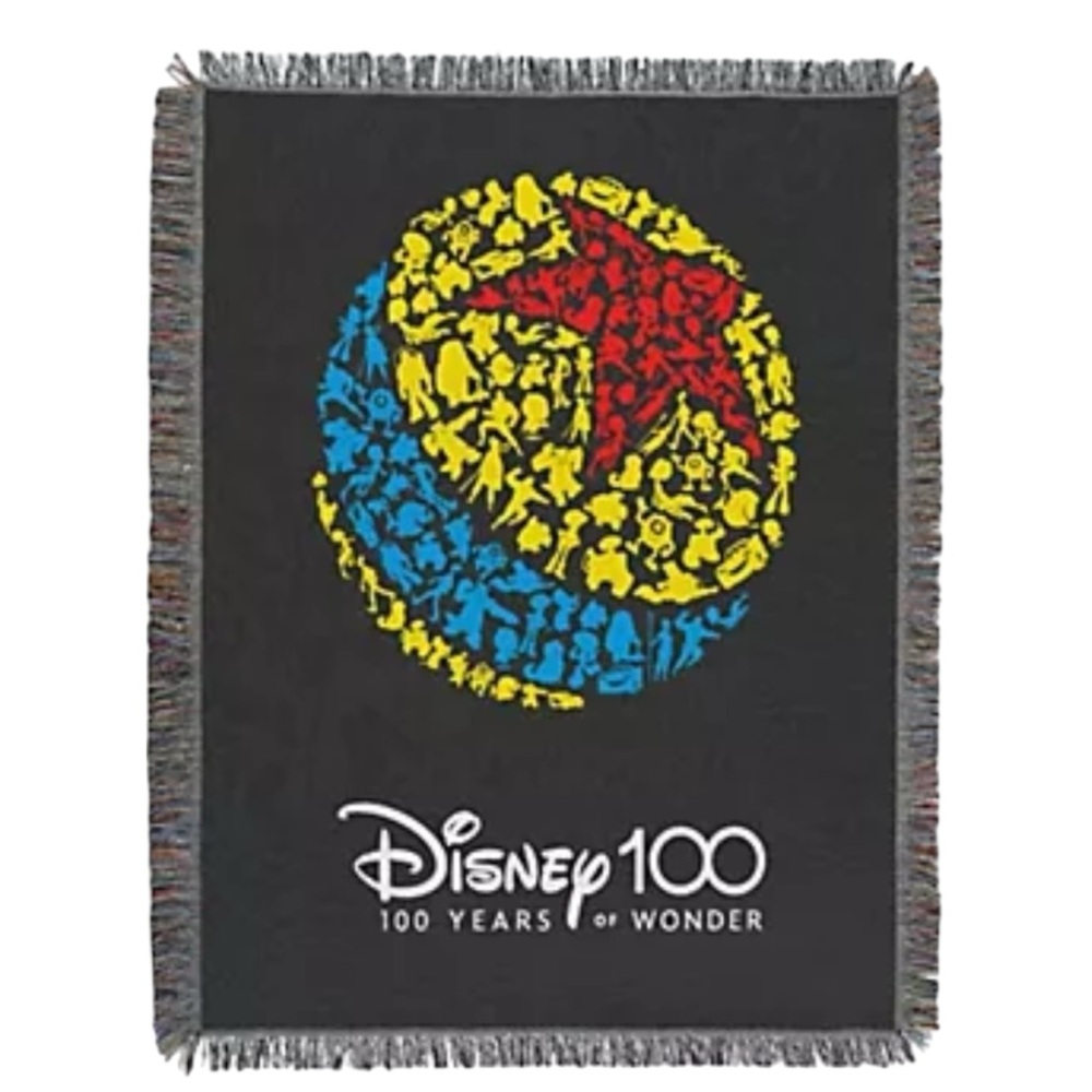 Disney 100 Years Woven Tapestry Throw Blanket with Certificate of Authenticity